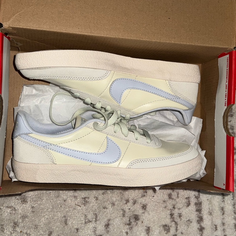 Nike Kids Pastel Cream and Blue Sneakers